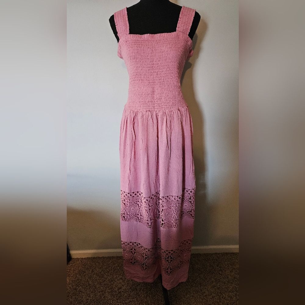 NWT City Chic By the Beach Crochet Trim Maxi Dress Plus Size 22W